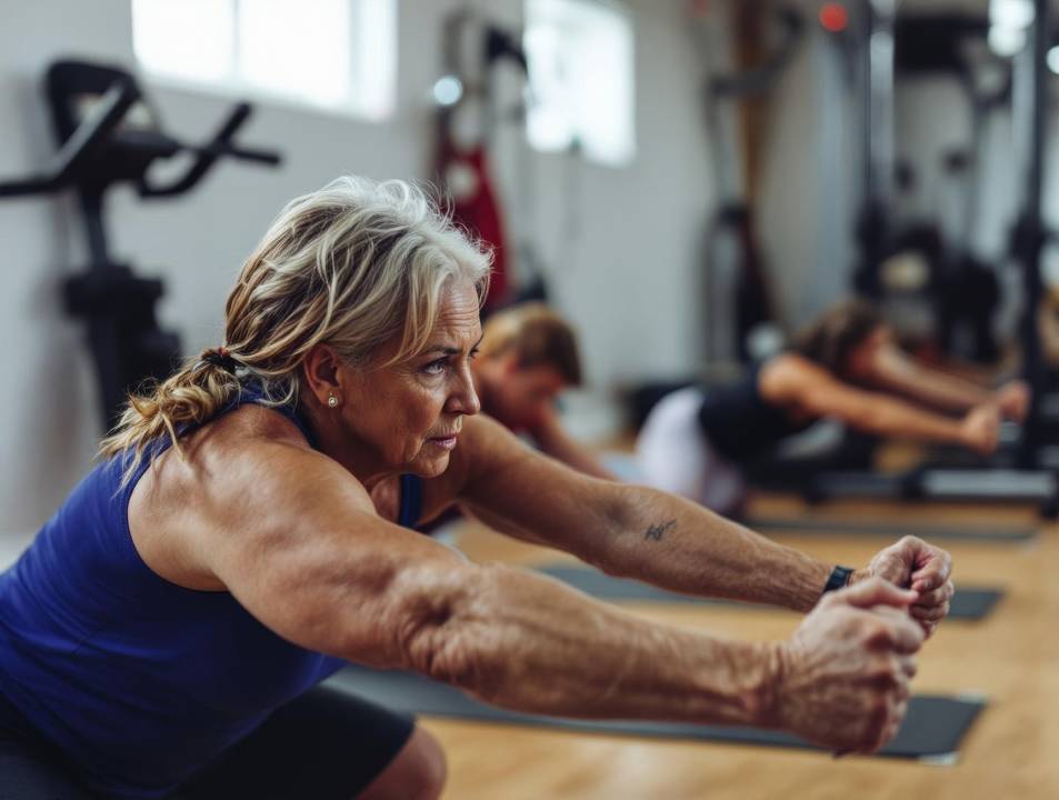 Aktive Person beim Training